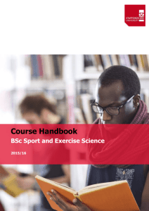 BSc(Hons) Sport and Exercise Science