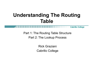 The Routing Table