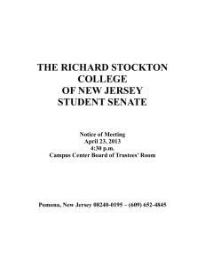 April 23, 2013 - Richard Stockton College of New Jersey