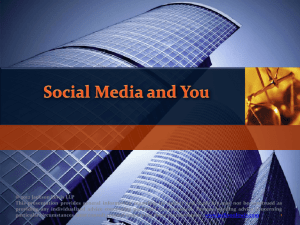 Social Media and You