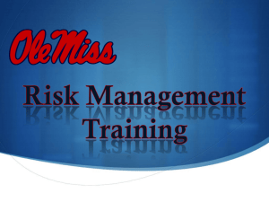 Ole Miss Risk Management Fall 2013