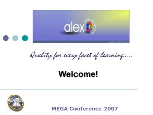 ALEX/Thinkfinity Powerpoint [MEGA Conference 2007] (PDF 2.2 MB)