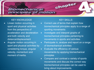 Chapter 4 - Biomechanical Principles of Motion