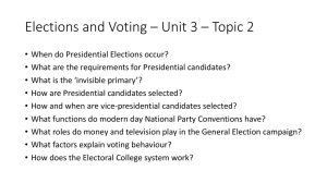 Elections and Voting * Unit 3 * Topic 2