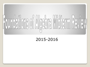 FOA Midterm Review