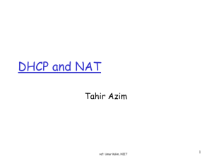 DHCP and NAT