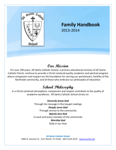 Family Handbook - All Saints Catholic School