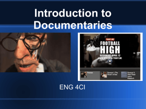 Introduction to Documentaries Powerpoint