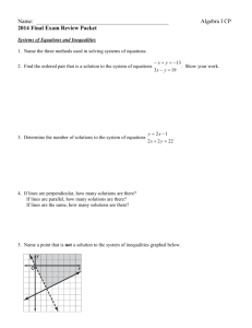 MP 4 Algebra 1 Final Exam Study Guide