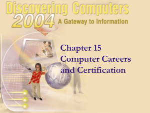 [1]Chapter 15 Computer Careers and Certification
