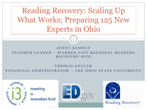 Keller & Samoly i3 Reading Recovery Presentation to the Ohio