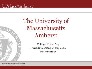 Mr. Ambrose's college presentation