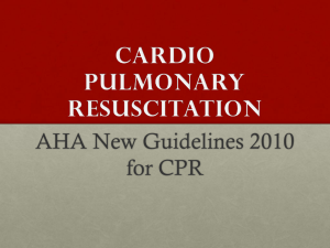 Most Common Times CPR is Needed
