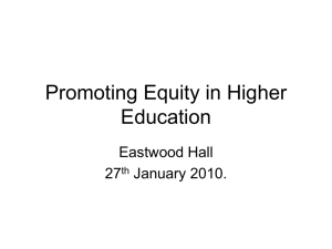 Promoting Equity in Higher Education