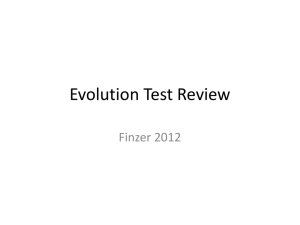 Evolution Test Review