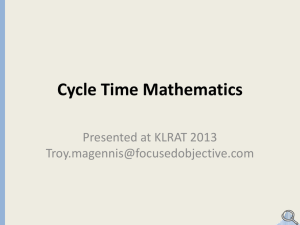 Cycle Time Mathematics