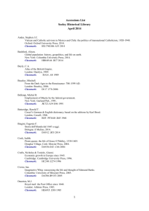 Accessions List Seeley Historical Library April 2014 Andes, Stephen