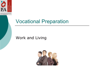 Vocational Preparation Overview of Other Modules