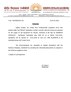 tender notice for supply of lab equipment