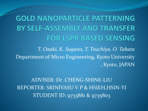gold nanoparticle patterning by self