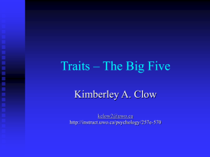 Traits – The Big Five