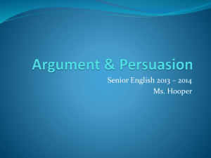 Argument & Persuasion