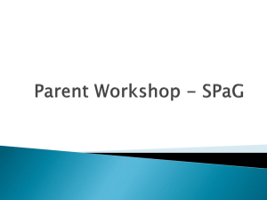 Parent Workshop - SPaG - Thorpedene Primary School