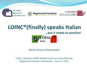 Handout D - LOINC Italia Update