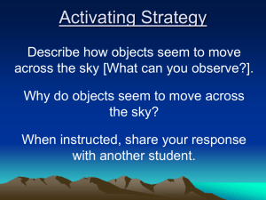 Movement of Objects Across the Sky ppt