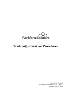 Trade Adjustment Act Procedures