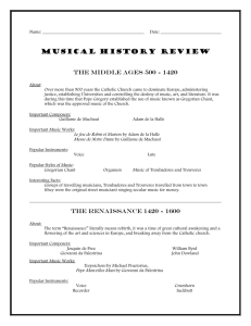 A Brief History of Music - The Middle Ages, Renaissance, Baroque