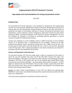 TEITI Gap Assessment Report (1) - Tanzania Extractive Industries
