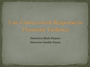 Law Enforcement Response to Domestic Violence