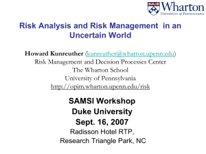 Risk Analysis and Risk Management in an Uncertain World