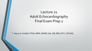 Lecture 21 Adult Echocardiography Final Exam