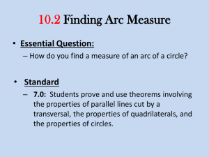 10.2 Finding Arc Measure