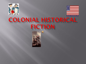 COLONIAL HISTORICAL FICTION s