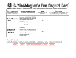 George Washington's Report Card
