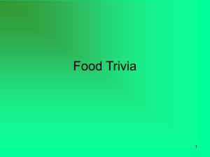Food Trivia - Beulah School District #27