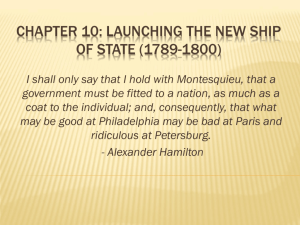 CHAPTER 10: Launching the new ship of state
