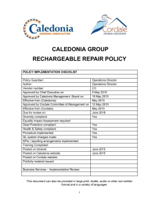 Policy Statement on Recharges - Caledonia Housing Association
