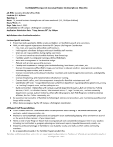 RamRide/Off-Campus Life Executive Director Job Description | 2015