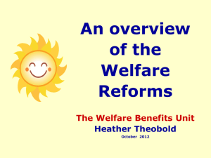 Welfare Reforms