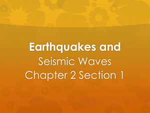 Earthquakes and