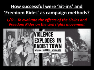 How successful were 'Sit-ins' and 'Freedom Rides'
