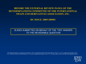 Slides submitted on behalf of the "Yes" answer.
