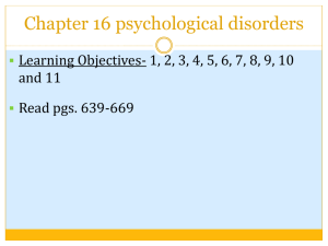 ch. 16 anxiety disorders