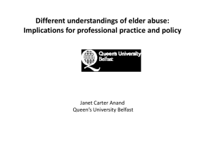 Different understandings of elder abuse