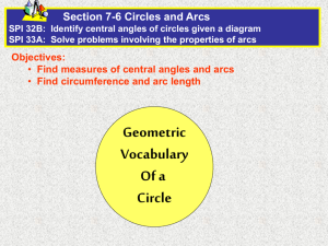 7-6 PPT Circles and Arcs