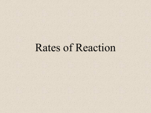 PowerPoint - Rate of Reaction - Factors, Examples